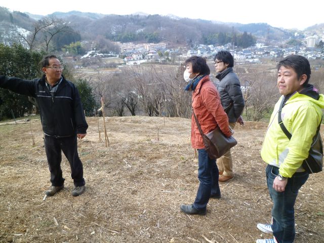 軽トラの/軽トラの荷台に乗って、花見山を登りました!